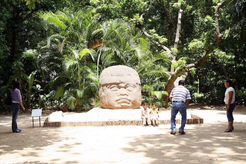 Though the Olmec heads are a fixture of the Tomás Garrido Park, the weather takes a toll on the basalt stone sculptures, limiting their preservation.