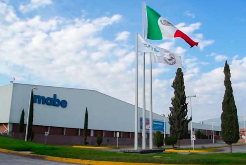 Mabe building and flags