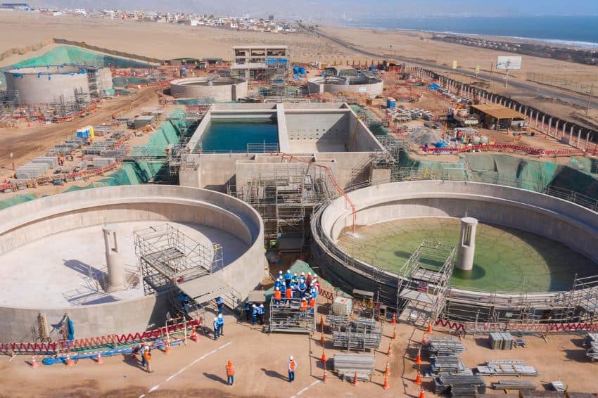 Round holding tanks at ine site