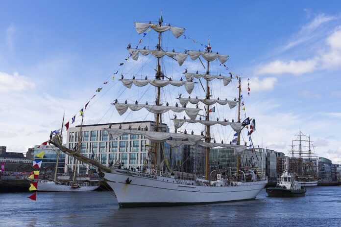 The ARM Cuauhtémoc, a two masted sailing ship