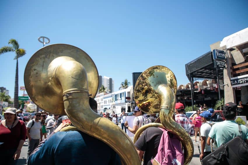 Banda musicians defend their right to play on Mazatlán's beaches