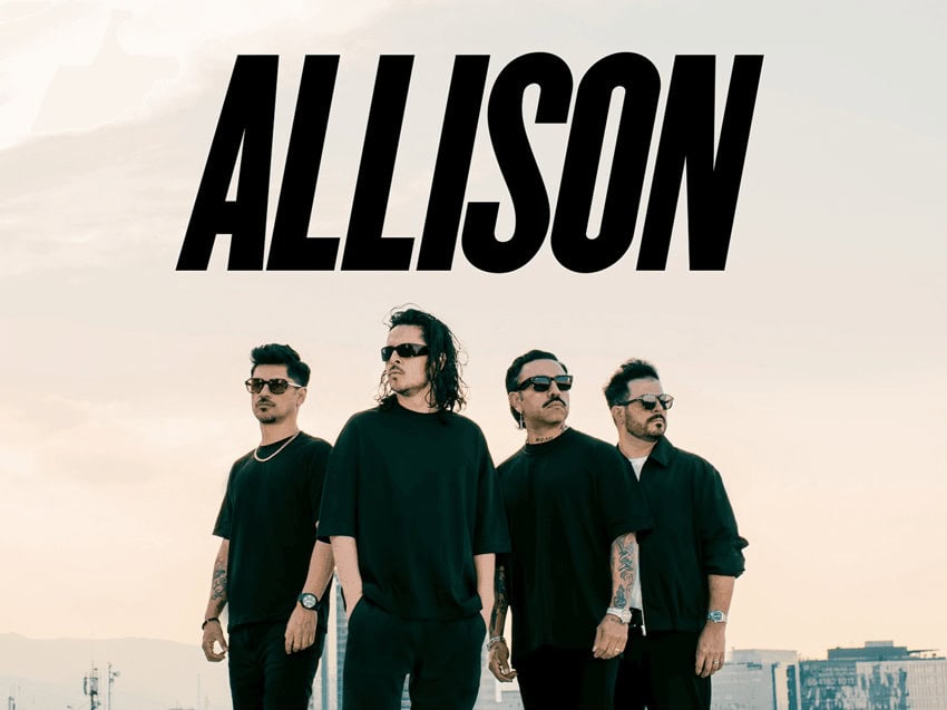 Mexican alternative rock band Allison poses for a promotional photo ahead of their 2025 tour, which stops in Guadalajara