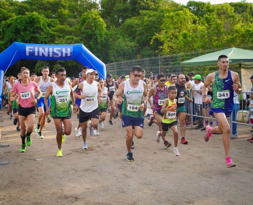 Runners in Puerto Vallarta Crocodile Race