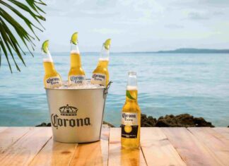 Made in Mexico: Corona Bottles of Corona on the seafront