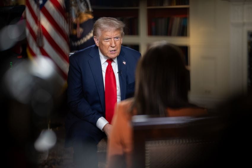 Trump in an interview with Fox News's Rachel Campos-Duffy