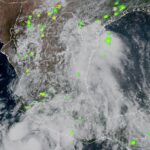 Flossie expected to become a hurricane as Barry drenches Gulf states At 9 a.m. on Monday, Flossie was centered about 160 miles (255 kilometers) south of Zihuatanejo, Guerrero, and was moving parallel to Mexico's southwestern coastline at 10 mph (16 kph).
