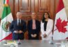 President Sheinbaum with Canada’s Foreign Affairs Minister Anita Anand and Finance and Revenue Minister François-Philippe Champagne