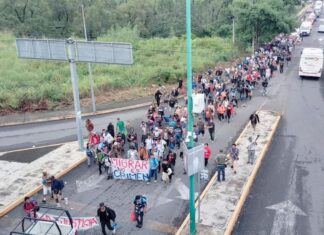 Migrant caravan of 300 departs Tapachula, but not for the US Migrants from Cuba, Haiti, Venezuela, Colombia, Peru and African and Central American countries departed Tapachula on foot early Wednesday