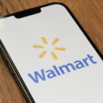 cel phone with image of Walmart logo