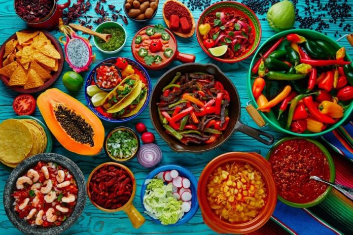 a selection of Mexican ingredients and dishes