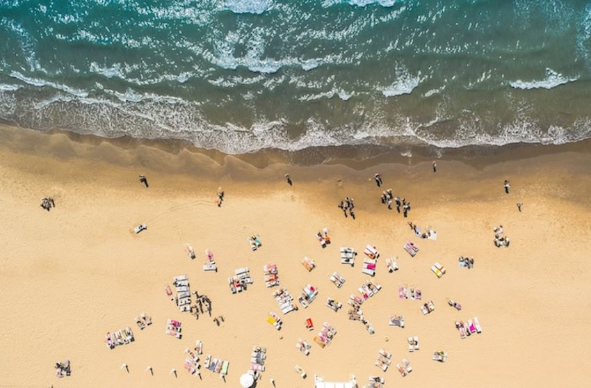 aerial view of beach in Nayarit