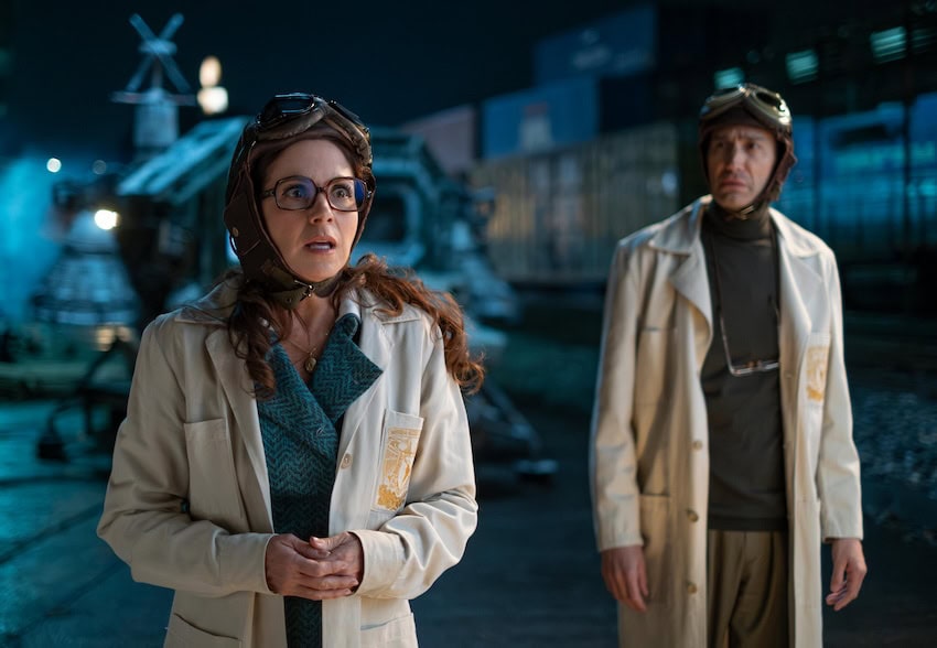 a man and a woman looking confused