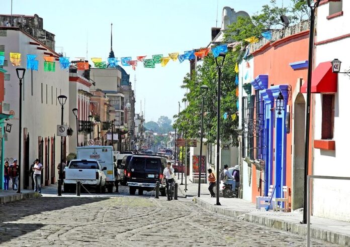 Street in Oaxaca Historic Center
