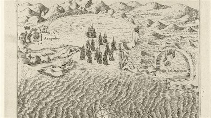 A map of Spanish Acapulco