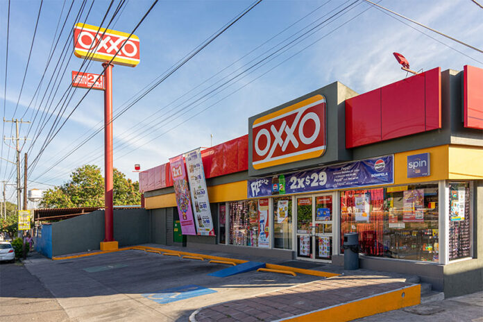 An Oxxo storefront in Guadalajara