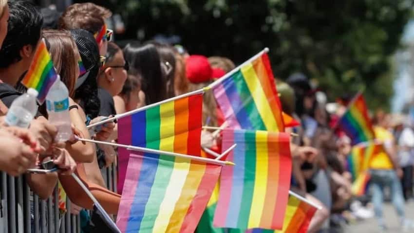 Rainbow flags at the Puerto Vallarta pride parade
