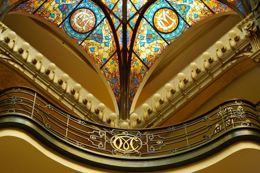 A stained glass ceiling