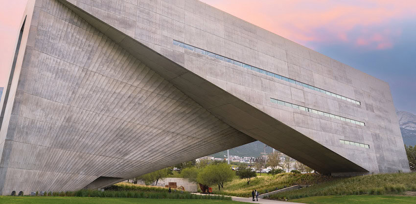 A modernist concrete building in Monterrey Mexico