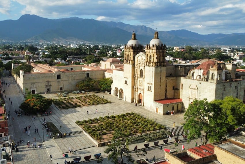 Oaxaca city aerial view