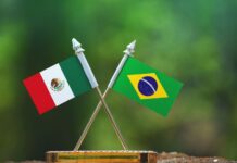 42 Brazilian companies eye major investments in Mexico amid US trade concerns Small Brazilian and Mexican flags