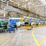 In Nuevo León, companies are skipping investment announcements to avoid US scrutiny Chassis and machinery inside a car factory