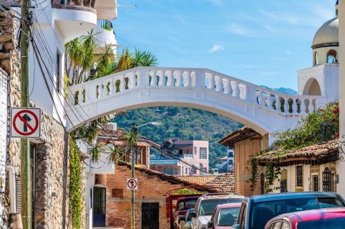 pedestrian bridge in Puerto Vallarta