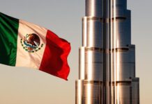 Why I feel more Mexican living abroad A Mexican flag flies in front of the Burj Al Arab in Dubai