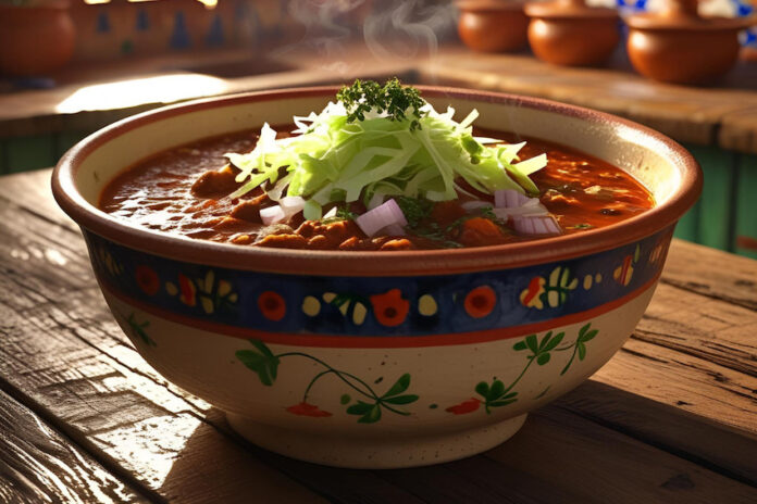 A bowl of pozole