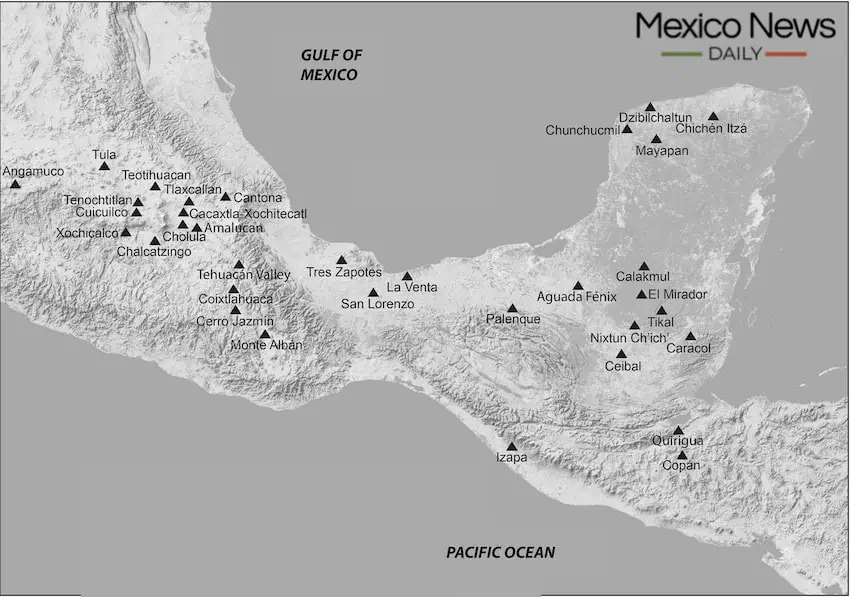 A map of Mesoamerica